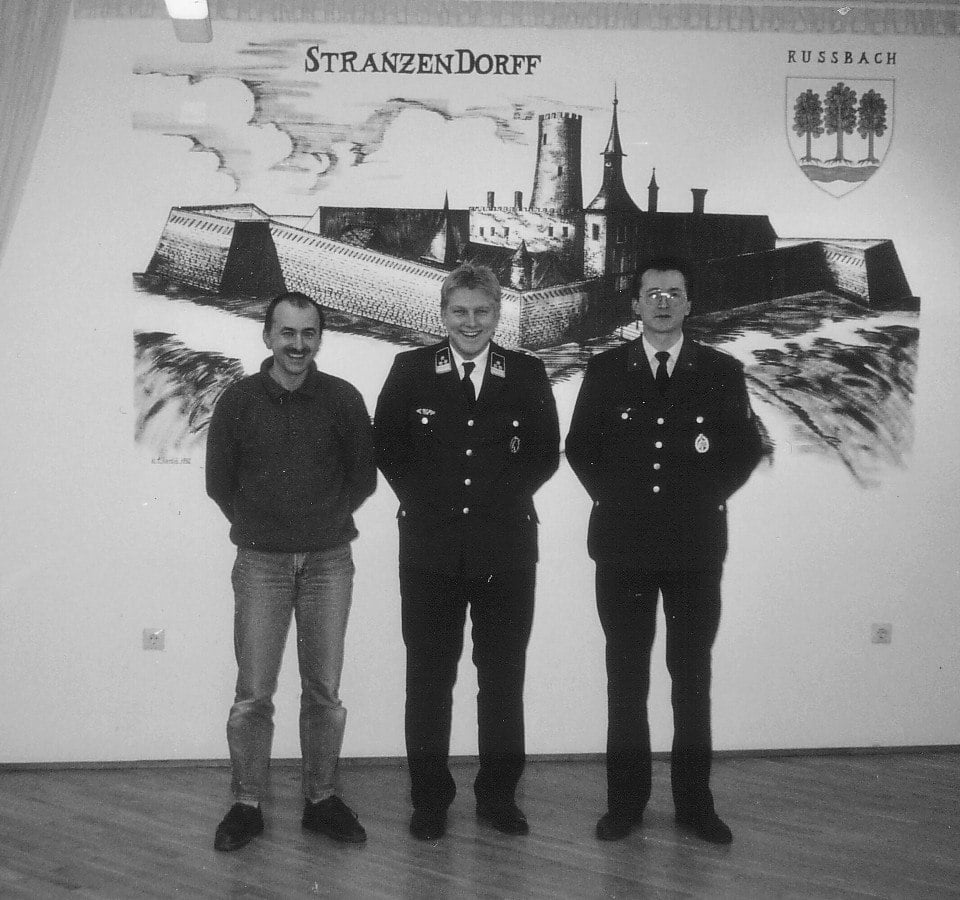 Das neu gewählte Kommando der Freiwilligen Feuerwehr Stranzendorf, 2001